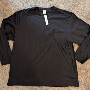 PINK By Victoria's Secret Black Long Sleeve Tee NWT Size XL